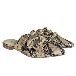 Matisse Flats Womens 6 Brown Snake Sandals Shoes Flat Mules Leather On Course